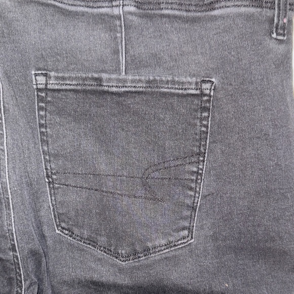 American Eagle Outfitters Women's Black  Charcoal Gray Jeans - Picture 8 of 9